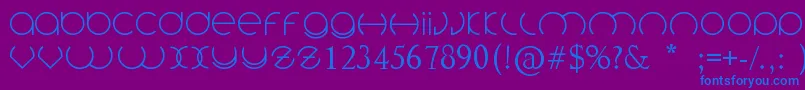 fuente Circlefont – Fuentes Azules Sobre Fondo Morado