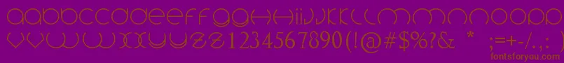 Circlefont Font – Brown Fonts on Purple Background