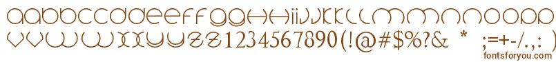 フォントCirclefont – 白い背景に茶色のフォント