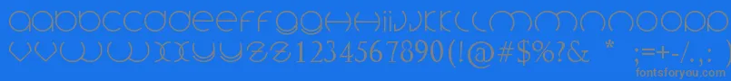 Fonte Circlefont – fontes cinzas em um fundo azul