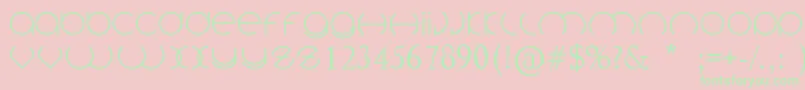 フォントCirclefont – ピンクの背景に緑の文字