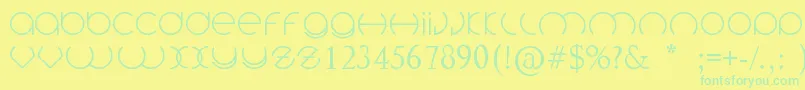 フォントCirclefont – 黄色い背景に緑の文字