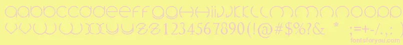 Fonte Circlefont – fontes rosa em um fundo amarelo