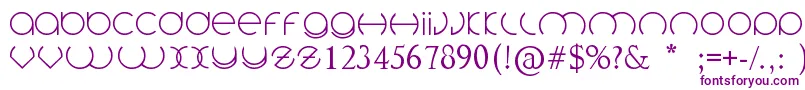 フォントCirclefont – 白い背景に紫のフォント