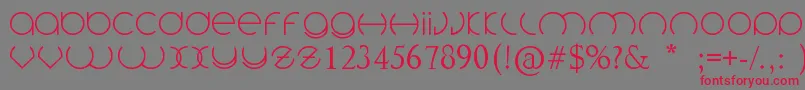 フォントCirclefont – 赤い文字の灰色の背景