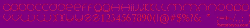 fuente Circlefont – Fuentes Rojas Sobre Fondo Morado