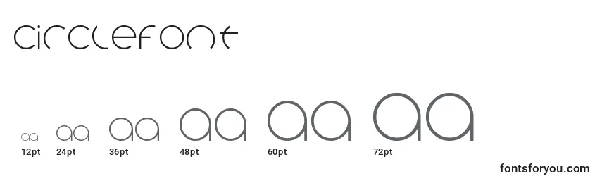 Circlefont Font Sizes