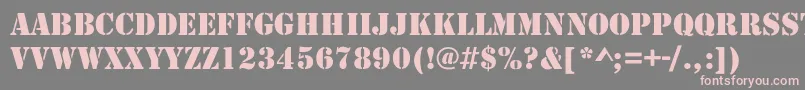 Pencils Font – Pink Fonts on Gray Background