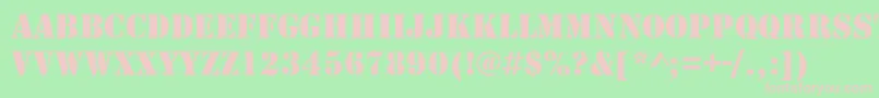 Pencils Font – Pink Fonts on Green Background