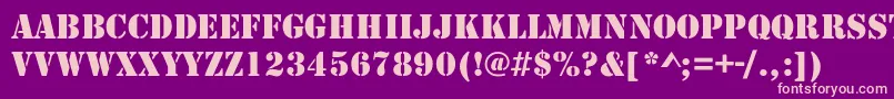 Pencils Font – Pink Fonts on Purple Background