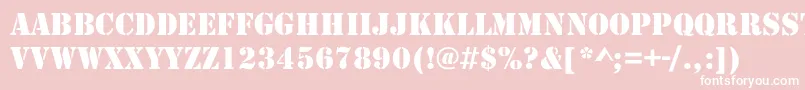 Pencils Font – White Fonts on Pink Background