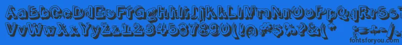 Smokeshadow Font – Black Fonts on Blue Background