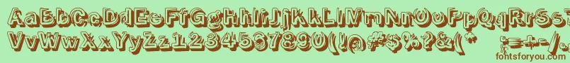 Smokeshadow Font – Brown Fonts on Green Background