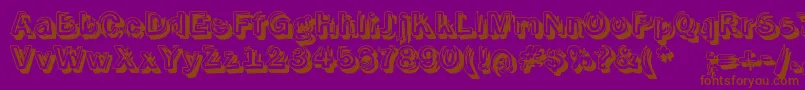 Smokeshadow Font – Brown Fonts on Purple Background