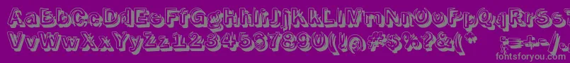 フォントSmokeshadow – 紫の背景に灰色の文字