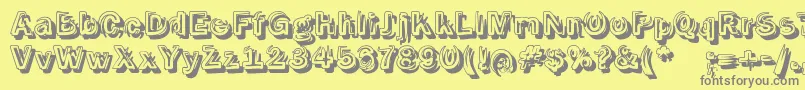 Smokeshadow Font – Gray Fonts on Yellow Background