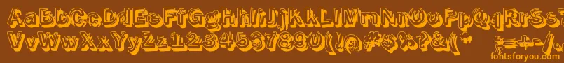 Smokeshadow Font – Orange Fonts on Brown Background