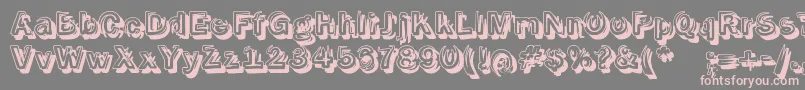 Smokeshadow Font – Pink Fonts on Gray Background