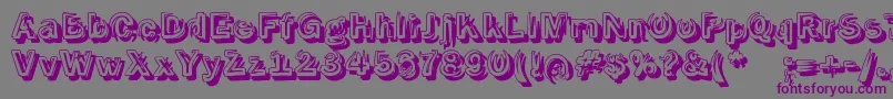 Smokeshadow Font – Purple Fonts on Gray Background