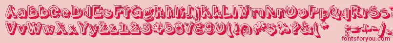 Smokeshadow Font – Red Fonts on Pink Background