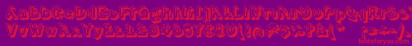 Smokeshadow Font – Red Fonts on Purple Background