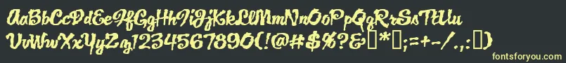 Jacklb Font – Yellow Fonts on Black Background