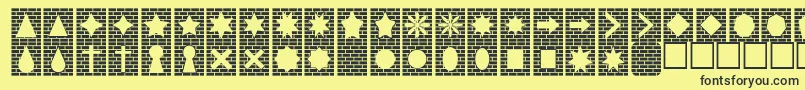 Bricksnthings Font – Black Fonts on Yellow Background