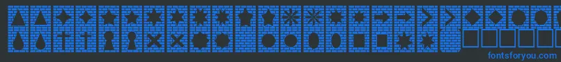 Bricksnthings Font – Blue Fonts on Black Background