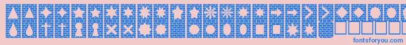 Bricksnthings Font – Blue Fonts on Pink Background