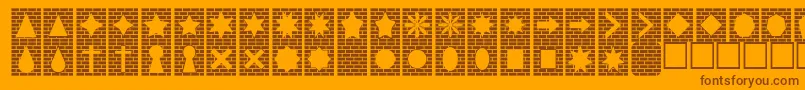 Bricksnthings Font – Brown Fonts on Orange Background