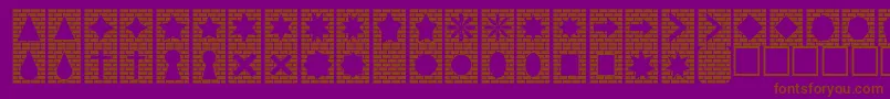 Bricksnthings Font – Brown Fonts on Purple Background