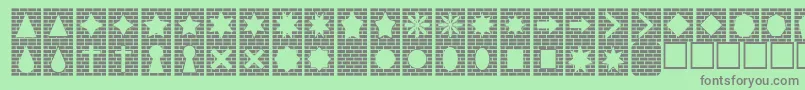 Bricksnthings Font – Gray Fonts on Green Background