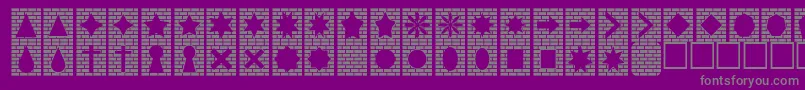 Fonte Bricksnthings – fontes cinzas em um fundo violeta