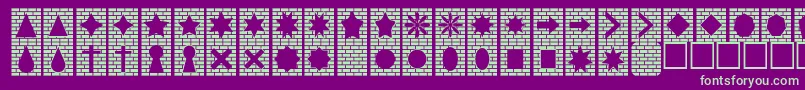 fuente Bricksnthings – Fuentes Verdes Sobre Fondo Morado