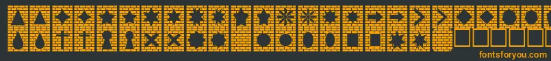 Bricksnthings Font – Orange Fonts on Black Background