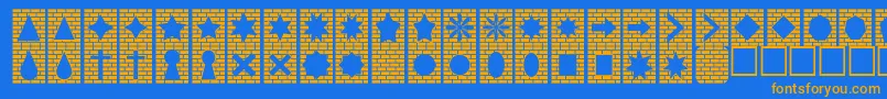 More about Bricksnthings Font Bricksnthings Font – Orange Fonts on Blue Background