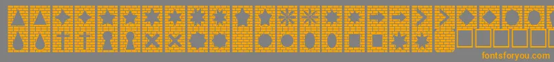 Lisätietoja Bricksnthings-fontista Bricksnthings-fontti – oranssit fontit harmaalla taustalla