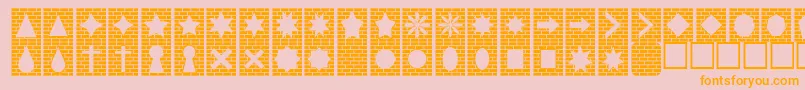 Bricksnthings Font – Orange Fonts on Pink Background