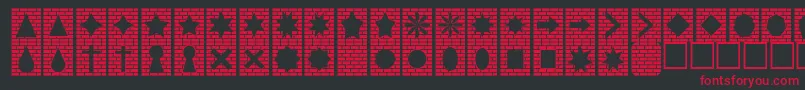 Bricksnthings Font – Red Fonts on Black Background