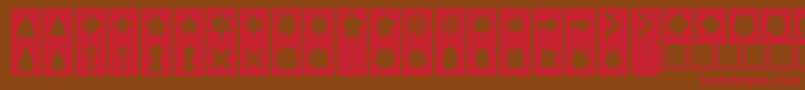 Bricksnthings Font – Red Fonts on Brown Background