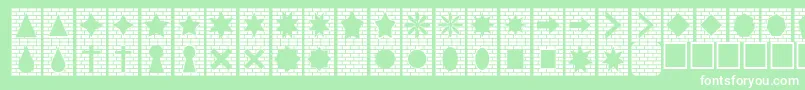 Bricksnthings Font – White Fonts on Green Background