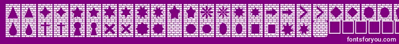 fuente Bricksnthings – Fuentes Blancas Sobre Fondo Morado