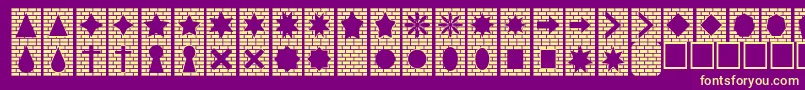 Bricksnthings Font – Yellow Fonts on Purple Background