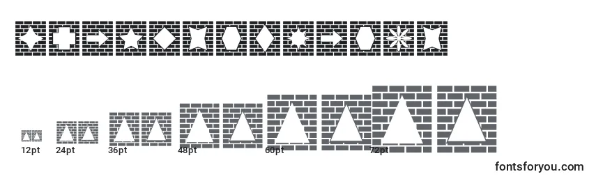 Größen der Schriftart Bricksnthings