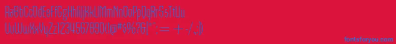 OrbonItcLight Font – Blue Fonts on Red Background
