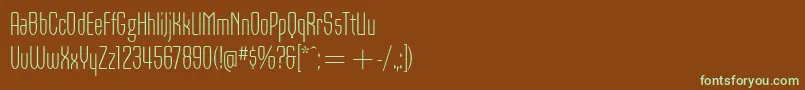 Шрифт OrbonItcLight – зелёные шрифты на коричневом фоне