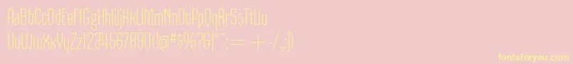 OrbonItcLight-Schriftart – Gelbe Schriften auf rosa Hintergrund