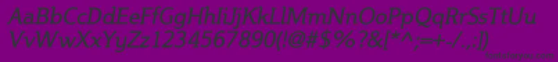 Czcionka SteinemItalic – czarne czcionki na fioletowym tle
