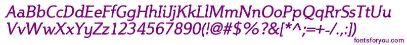 SteinemItalic Font – Purple Fonts on White Background