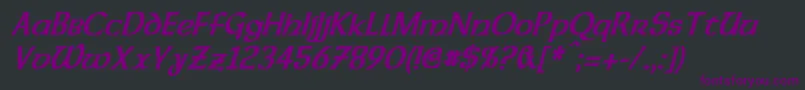 DalelandsUncialCondensedBoldItalic Font – Purple Fonts on Black Background